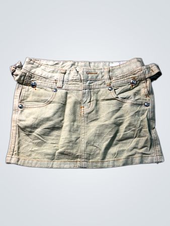 Hellblaue Jeans-Minirock