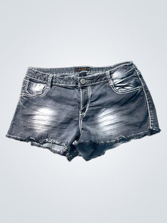 Southpole Damen-Shorts aus grauem Denim