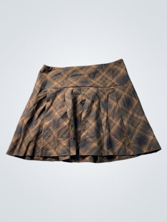 Geteilter H&M kariert-plissierter Minirock
