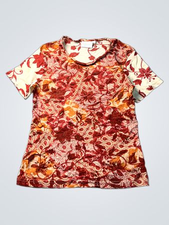 CANDA Women's Floral Print T-Shirt