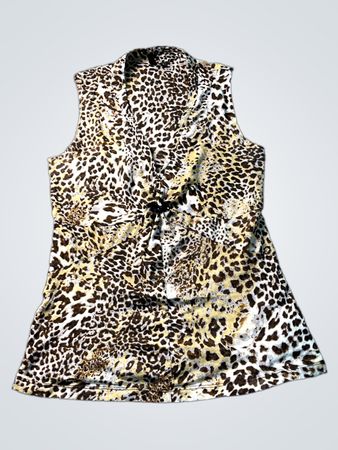 Relativity ärmellose Bluse mit Leopardenmuster
