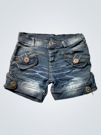 Blaue Jeans-Shorts