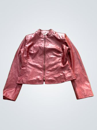 Uno Fashion Athens Burgundy Faux Leather Jacket