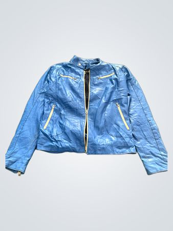 Elba Valentini Blue Lederjacke