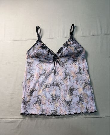 Transparentes Camisole mit Cherub-Druck