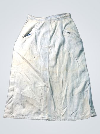Hellblauer Denim-Midirock