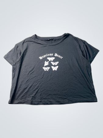 Graues T‑Shirt mit