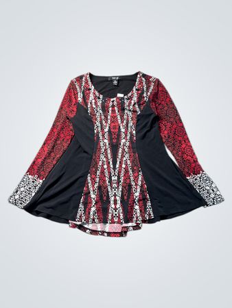Style & Co. Petite Damen Langarm-Tunika-Oberteil mit Verzierungen