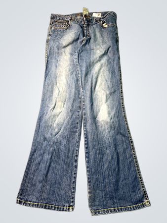 G By GUESS Damen Blau Denim Schlagjeans