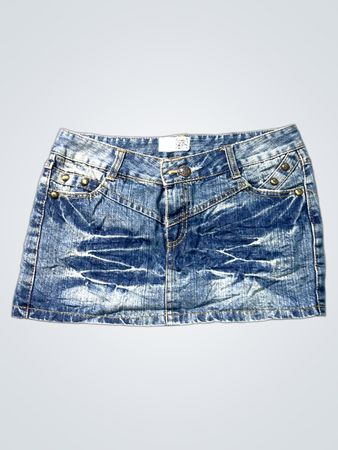 Blauer Jeans-Minirock