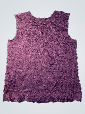 Molly Jo Purple texturiertes ärmelloses Top mit Verzierungen