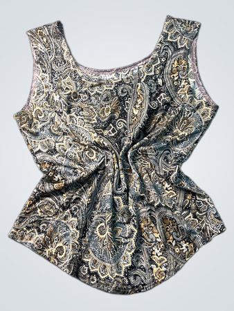 Ärmelloses Paisley-Trägerhemd