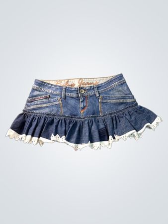 Ruly's Jeans Damen Denim Volant-Minirock