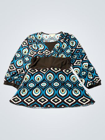 Pailletten-Herzen Mädchen Kleid mit geometrischem Druck