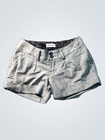Garage Damen Graue Tweed-Shorts