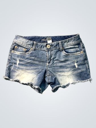Maurices Denim-Shorts im Used-Look