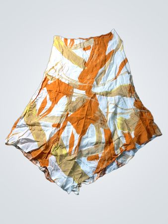 MORE & MORE Women's Orange and White Abstract Print Skirt Größe 42