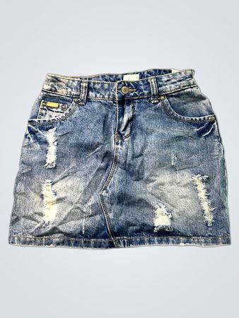 Abercrombie & Fitch Distressed Jeans-Minirock