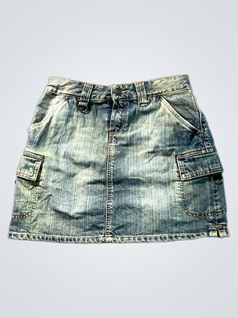 Massimo Dutti Denim Cargo Minirock