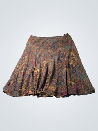 Chaps Paisley-Print Midirock