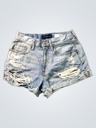 Aeropostale Distressed Denim Mom Shorts