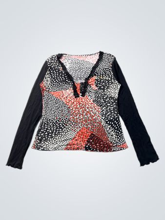 Langarmshirt mit abstraktem Print