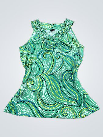 Grünes Wirbel-Punkt Tanktop