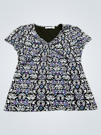Croft & Barrow Women's Kurzarm-V-Ausschnitt-Oberteil