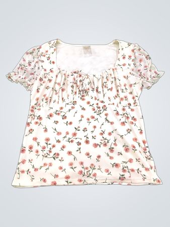 No Boundaries Floral Print Puff Sleeve Top