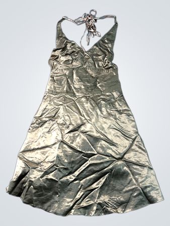Halter-Neck-Kleid mit Raffung