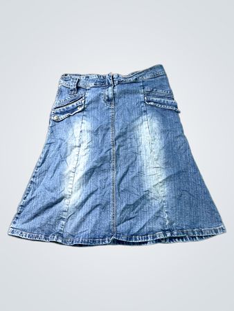 Blauer Denim A-Linien-Rock