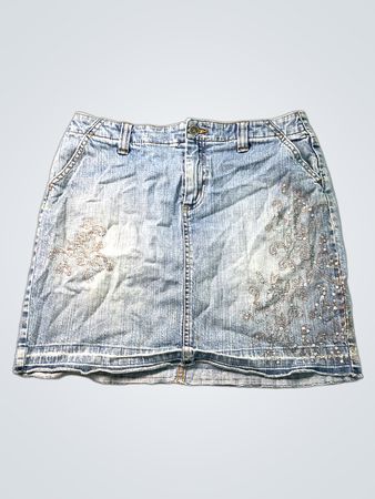Jeansrock mit Pailletten