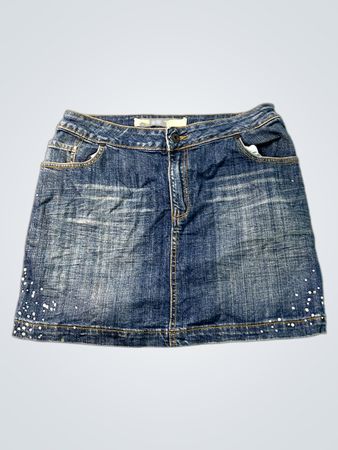 Jeansrock mit Verzierungen