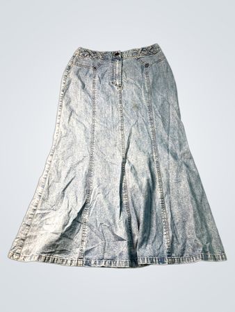 BIAGGINI Damen Maxi-Rock aus hellblauem Jeansstoff