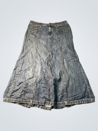 FRENCH CUFF Denim-Maxirock