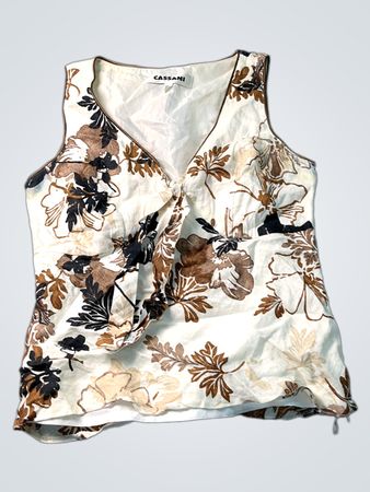 CASSANI Ärmelloses Top mit Blumenmuster