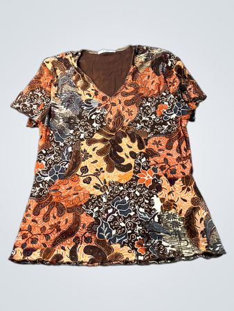 Burton Floral Print V-Ausschnitt Top