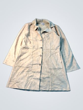 Cabi Damen Beige Sherpa-gefütterter Mantel