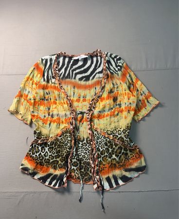 Biba Mixed Print Kimono Top