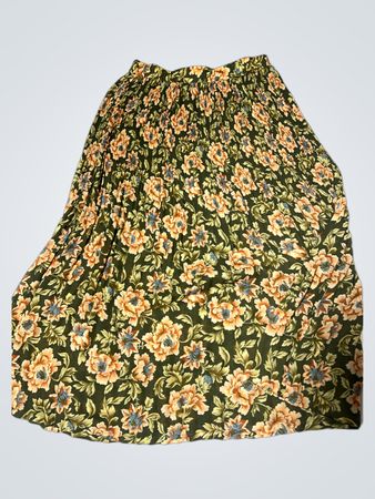 SAGG HARBOR Maxirock mit Blumenmuster und gerafftem Bund