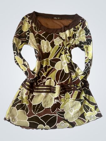 Fiorelle di Verdi Oberteil mit Blumenmuster und langen Ärmeln