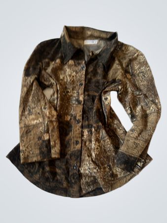 Comma brown bedrucktes Hemd mit Knopfleiste