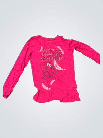 Rosa Langarmshirt mit Bananenmotiv