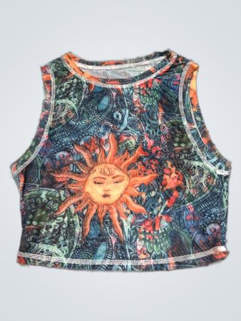 Graphic Sleeveless Top