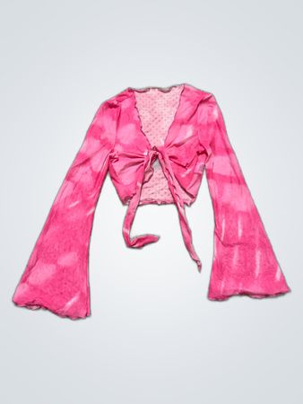 Pink Tie-Dye Crop Top