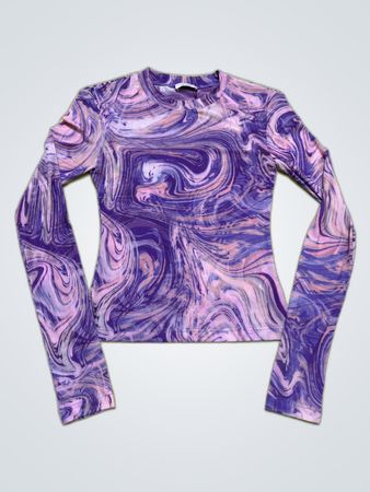 Romy Printed Long-Sleeve Blouse
