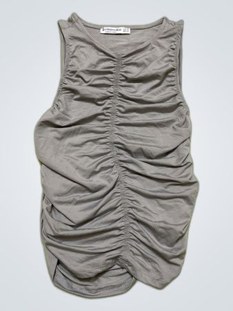 Gray Ruched Tank Top