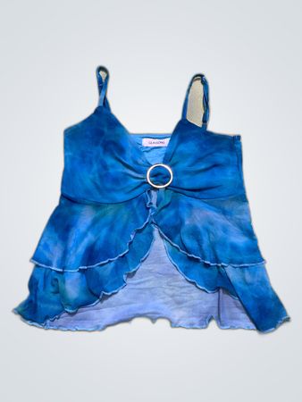 Glassons Blue Ruffle Blouse