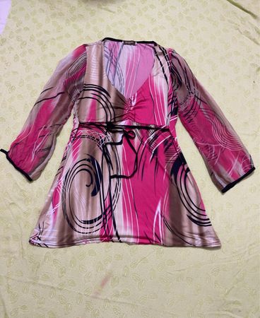Christelle Paris Pink Patterned Dress