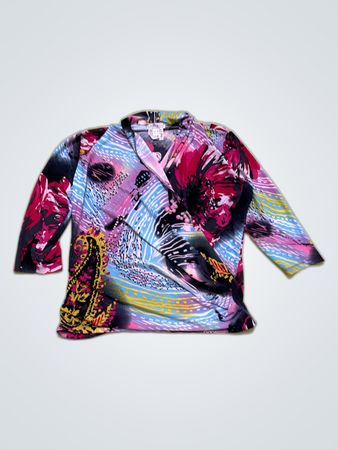 joan allen Floral Long Sleeve Top